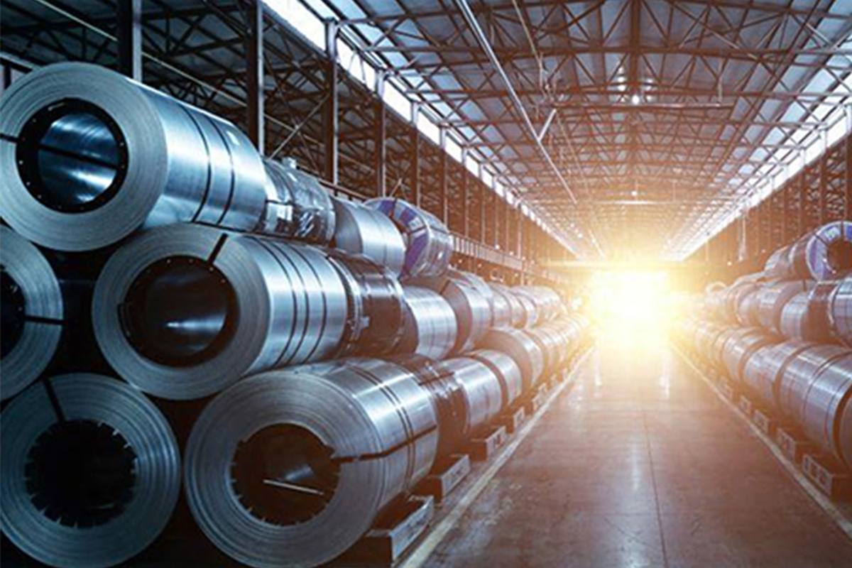 UMCO warehouse — steel coils stored in Lahore facility