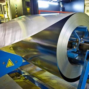 Galvanized Steel sheet being produced